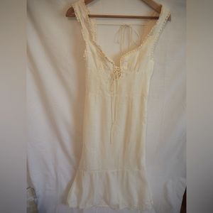 Fait Par Foutch Chantal Ivory Midi Dress- Small- New With Tages